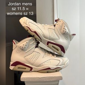 384664 116 Jordan 6 maroon sz 11.5